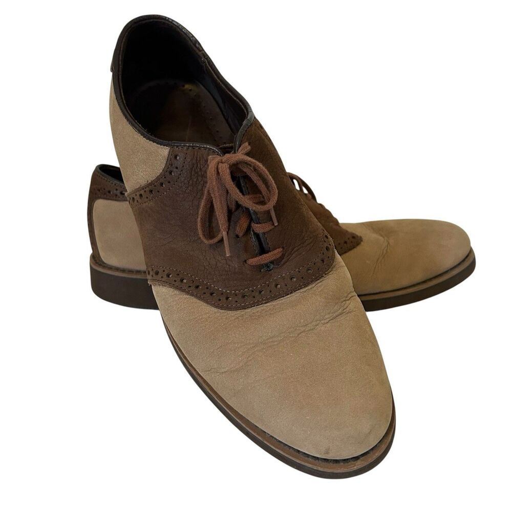 Dexter Pebble Grain Saddle Shoes Mens 12 Leather Dress Shoes Made In USA Preppy